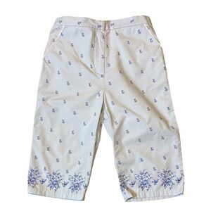 Janie and Jack Afternoon Tea Light Blue Pants with Blue Floral Print 3T